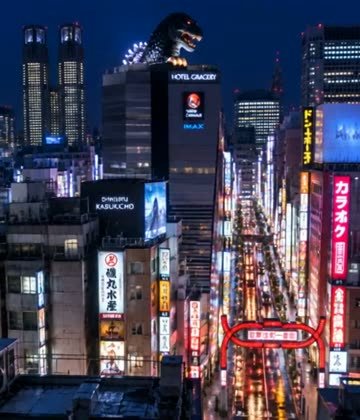 Clip 1 of 4: Shinjuku at night